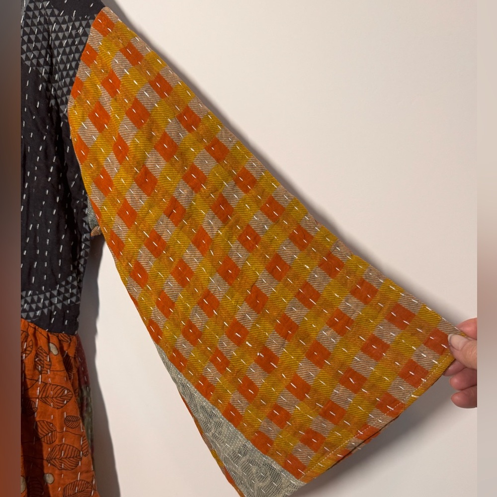 Jaded Gypsy Kantha Sunrise Midi Dress . One Size Multicolor NWOT - Picture 5 of 9